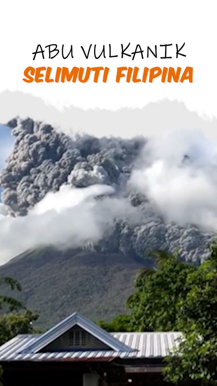  Video: Penampakan Filipina Diselimuti Abu Seusai Gunung Kanlaon Erupsi