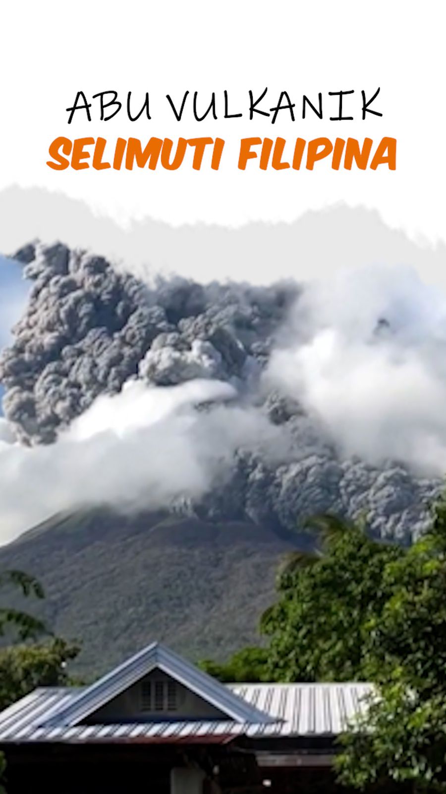 Video: Penampakan Filipina Diselimuti Abu Seusai Gunung Kanlaon Erupsi