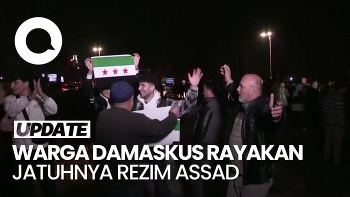 Video: Warga Damaskus Pesta Kembang Api Rayakan Jatuhnya Rezim Assad