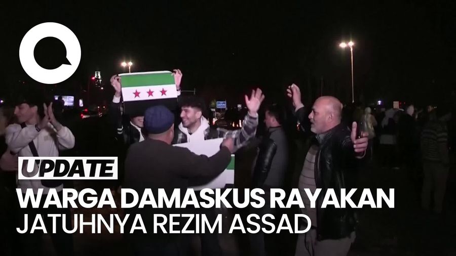 Video: Warga Damaskus Pesta Kembang Api Rayakan Jatuhnya Rezim Assad