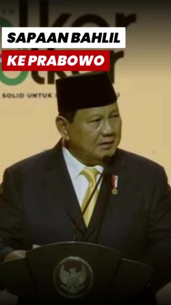 Video Bahlil Sapa Prabowo di HUT Golkar: Jas Boleh Hitam, Dasi Tetap Kuning