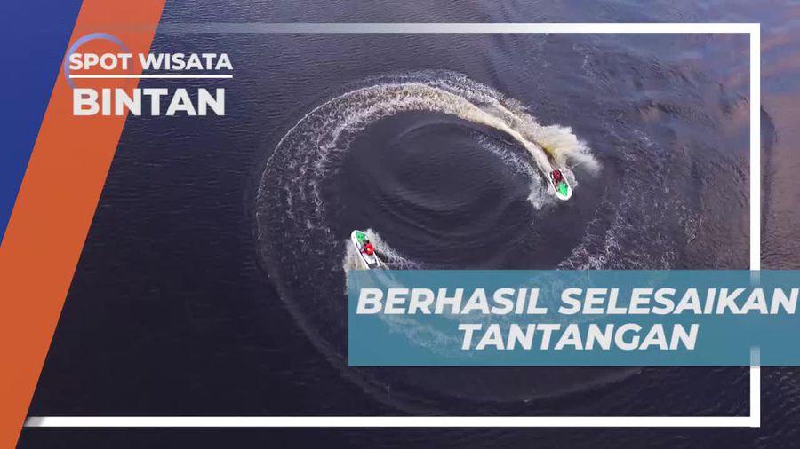 Berhasil Menyelesaikan Tantangan Jet Ski di Danau Lagoi Bay, Bintan