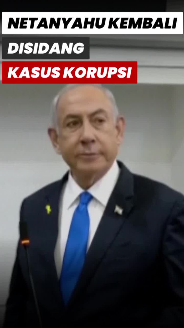 Video Ekspresi Netanyahu Jalani Sidang Kedua Kasus Korupsi