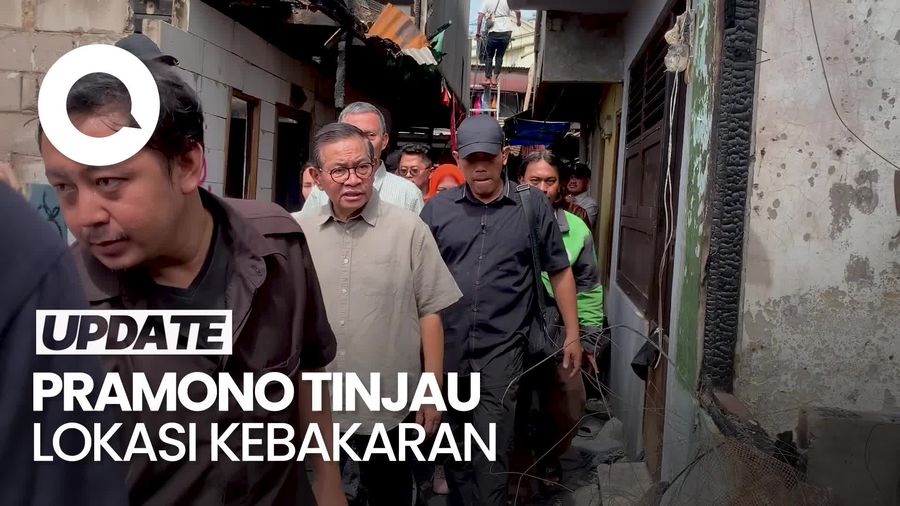 Video: Pramono Anung Tinjau Lokasi Kebakaran Kemayoran: Penanganannya Cukup Baik
