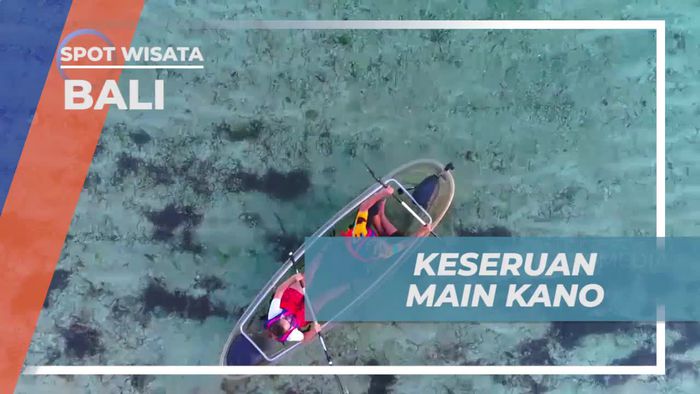 Keseruan Bermain Kano di Pantai Pandawa, Bali