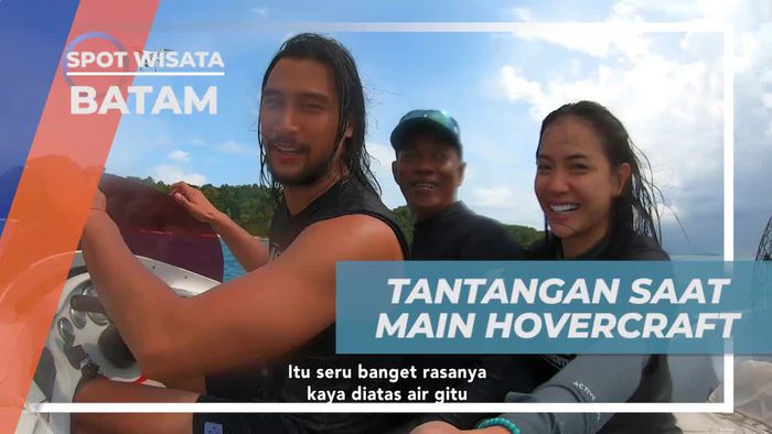Menantang Adrenalin Mengendarai Hovercraft di Laut Batam