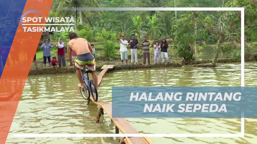 Menghadapi Tantangan Halang Rintang Saat Naik Sepeda di Kampung Datar Wangi Tasikmalaya