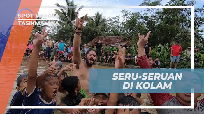 Bersenang-senang dan Bermain di Kolam Kampung Datar Wangi Tasikmalaya