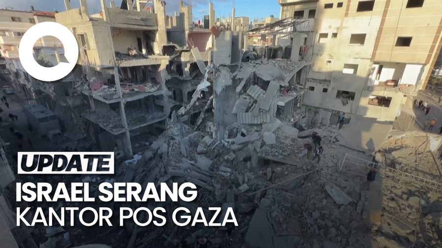 Video Israel Serang Kantor Pos Gaza, 30 Orang Tewas!