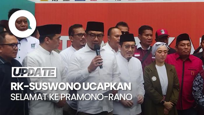 Video RK-Suswono Terima Hasil Pilgub Jakarta: Selamat Mas Pramono-Bang Rano