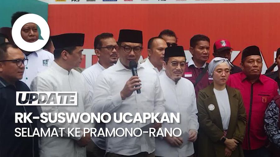 Video RK-Suswono Terima Hasil Pilgub Jakarta: Selamat Mas Pramono-Bang Rano