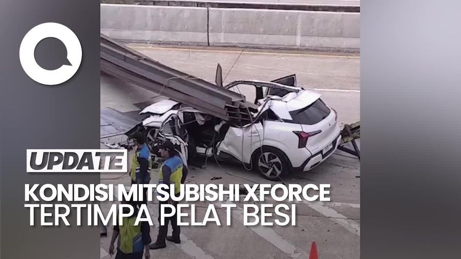 Video: Sederet Fakta Mobil Remuk Tertimpa Pelat Besi di Tol Andara