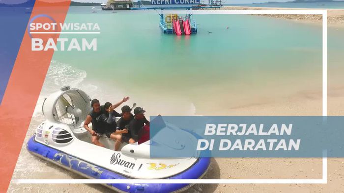 Menakjubkan! Hovercraft Berjalan Di Atas Pasir Pantai Batam