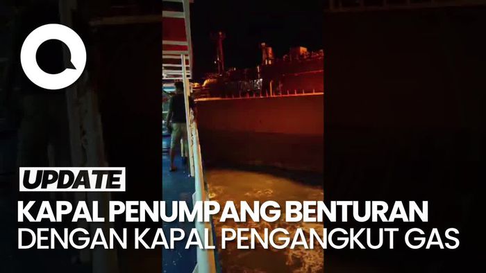 Video: Kepanikan Penumpang KMP Trimas Saat Benturan dengan Kapal Gas di Merak