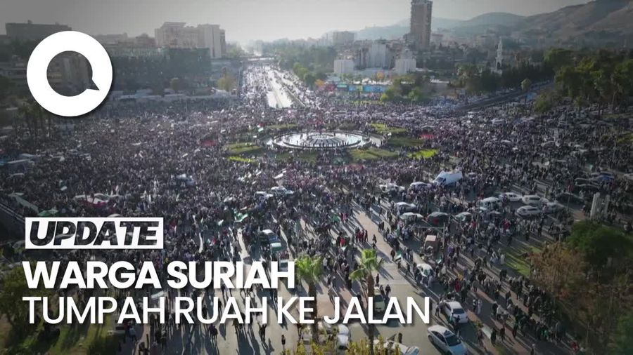 Video: Momen Warga Suriah Tumpah Ruah ke Jalanan Rayakan Tumbangnya Rezim Assad