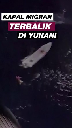 Video: Kapal Migran Terbalik di Perairan Yunani, 5 orang Tewas