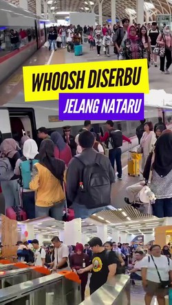 Video: Penumpang Whoosh Tembus 23 Ribu di Akhir Pekan Jelang Libur Nataru