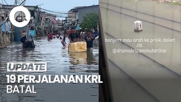 Video: 19 Perjalanan KRL Jakarta Kota-Priok Batal gegara Banjir Rob