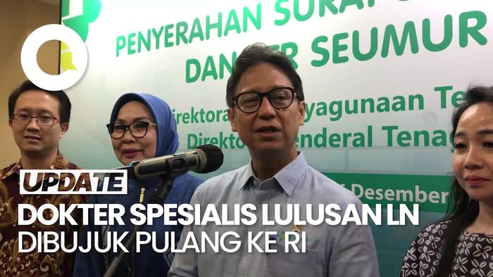 Video: Indonesia Butuh Banyak Dokter Spesialis, Menkes Bujuk Lulusan LN Pulang