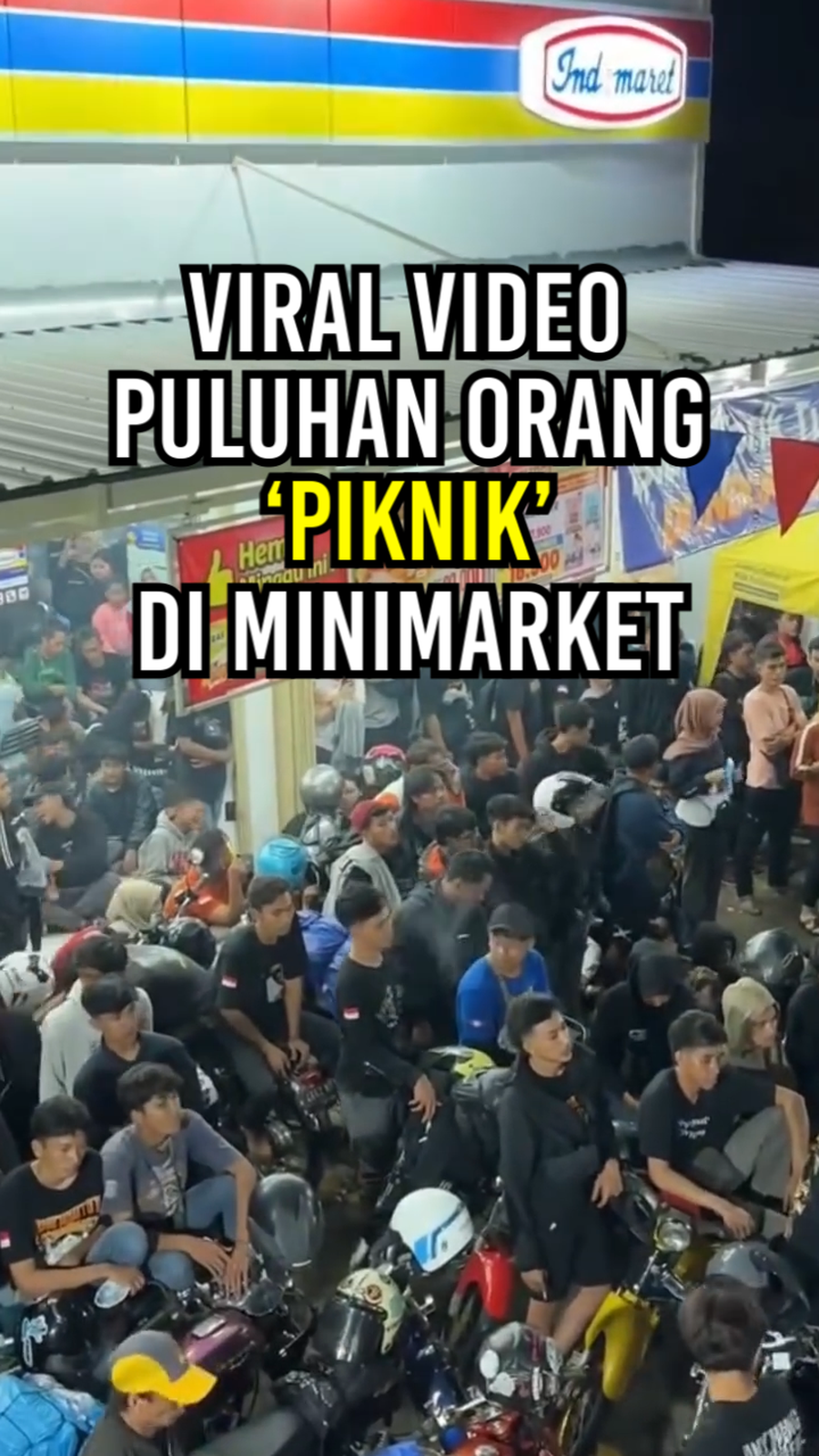Video: Miris! Komunitas Klub Motor Piknik di Minimarket, Makan hingga Tiduran