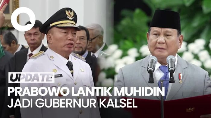 Video Prabowo Lantik Muhidin Jadi Gubernur Kalsel Gantikan Sahbirin Noor