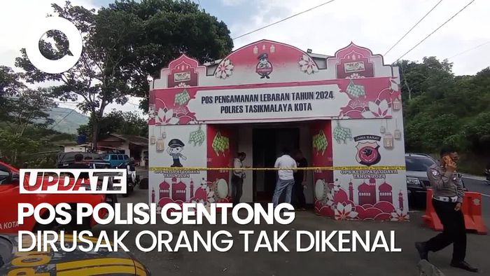 Video Pos Polisi Gentong Tasikmalaya Dirusak, Pelaku Diburu