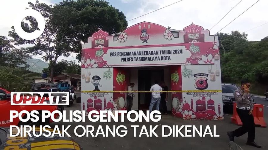Video Pos Polisi Gentong Tasikmalaya Dirusak, Pelaku Diburu