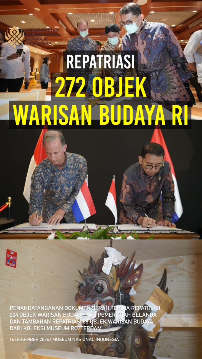 Video: Belanda Kembalikan 272 Objek Warisan Budaya Indonesia