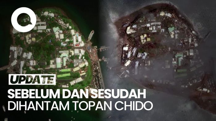 Video Citra Satelit Kepulauan Mayotte Prancis Sebelum-Sesudah Dihantam Topan Chido