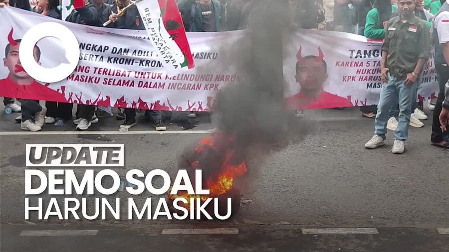Video: Mahasiswa Demo Depan KPK, Desak Harun Masiku Ditangkap