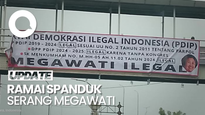 Video: Spanduk Serang Megawati Bermunculan di Jakarta, Begini Respons PDIP