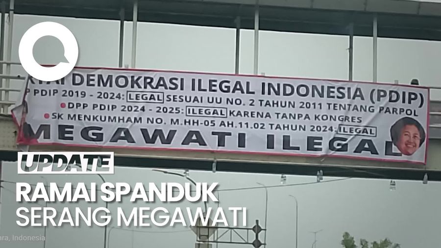 Video: Spanduk Serang Megawati Bermunculan di Jakarta, Begini Respons PDIP