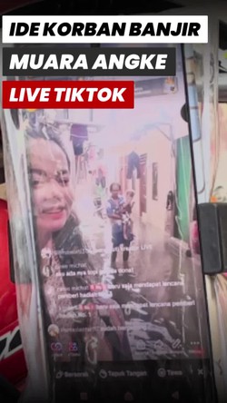 Video: Warga Muara Angke Live Tiktok Saat Banjir, Raup Cuan Hingga Rp 500 Ribu