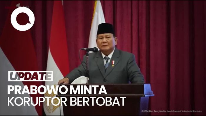 Video Prabowo ke Koruptor: Kembalikan yang Kau Curi, Mungkin Kita Maafkan