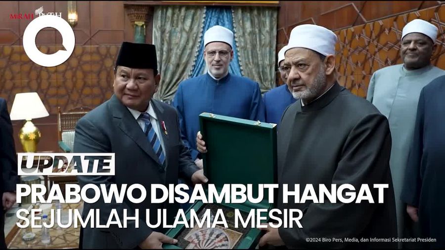 Video: Momen Pertemuan Prabowo dengan Grand Syekh Al-Azhar di Kairo