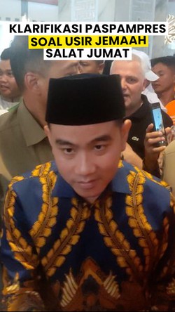 Video: Bantahan Paspampres Usir Jemaah saat Gibran Salat Jumat di Semarang