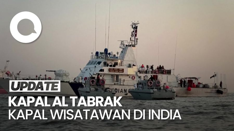 Video: Tabrakan Kapal Angkatan Laut Vs Kapal Wisatawan di India, 13 Orang Tewas