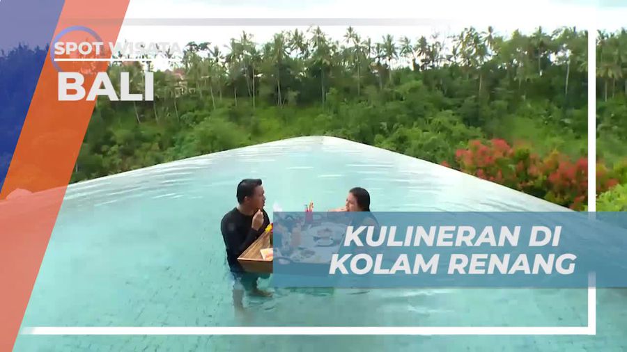 Sarapan Sambil Bersantai di Kolam Renang Pribadi Kamandalu Bali