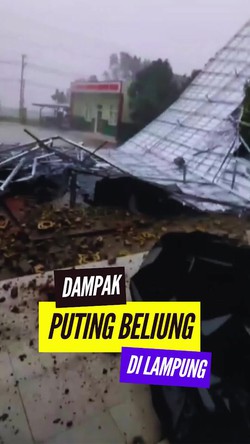 Video: Bangunan SD di Metro Roboh Diterjang Puting Beliung