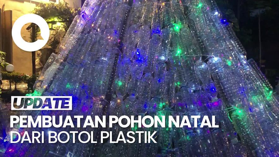 Video: Menyulap Ribuan Botol Plastik Jadi Pohon Natal Setinggi 6 Meter