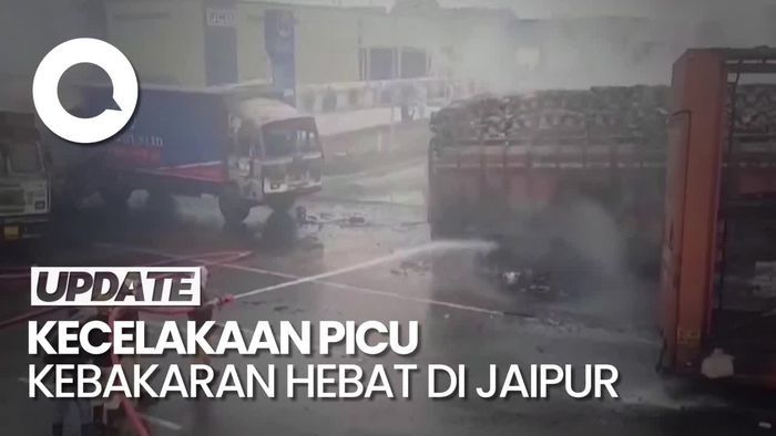 Video Tabrakan di Jaipur Picu 40 Kendaraan Terbakar, 4 Orang Tewas-Puluhan Luka-luka
