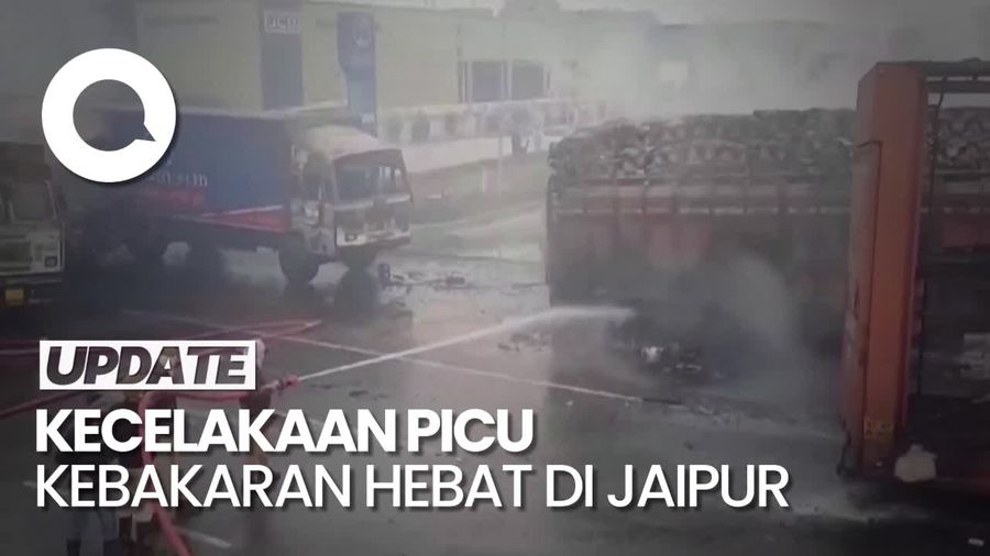 Video Tabrakan di Jaipur Picu 40 Kendaraan Terbakar, 4 Orang Tewas-Puluhan Luka-luka