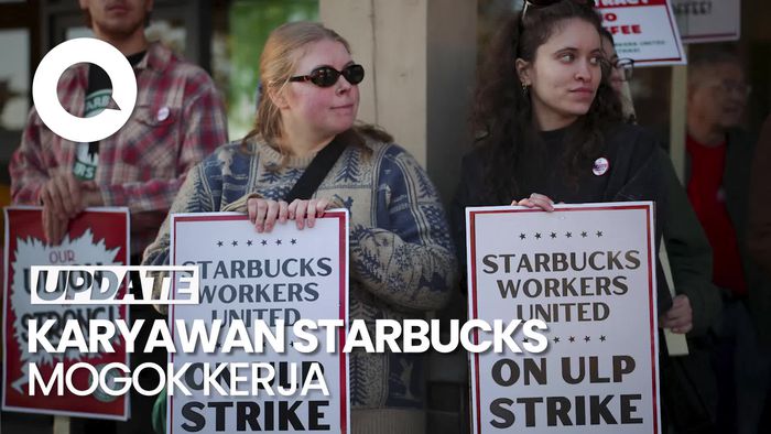 Video Ramai-ramai Karyawan Starbucks di AS Gelar Aksi Mogok Kerja