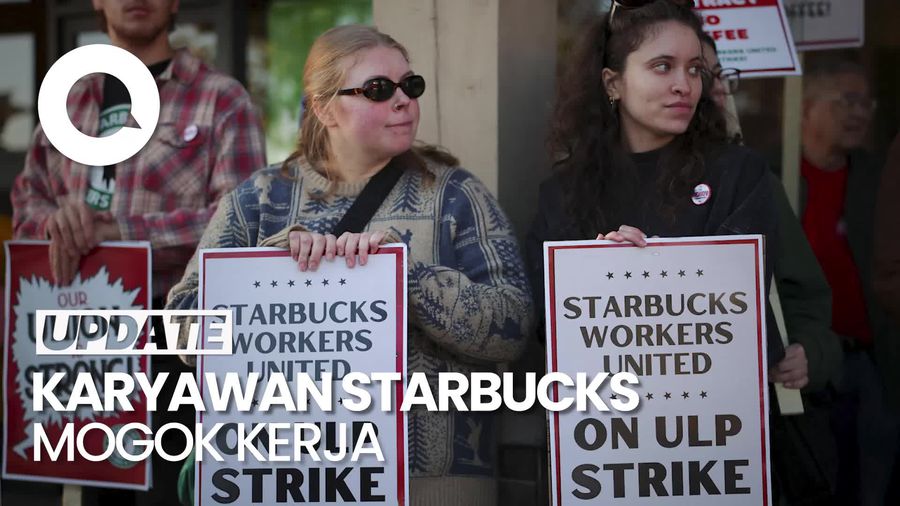Video Ramai-ramai Karyawan Starbucks di AS Gelar Aksi Mogok Kerja