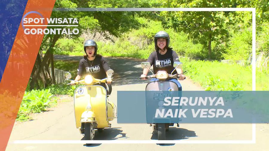 Jelajahi Kota Gorontalo dengan Serunya Menggunakan Vespa