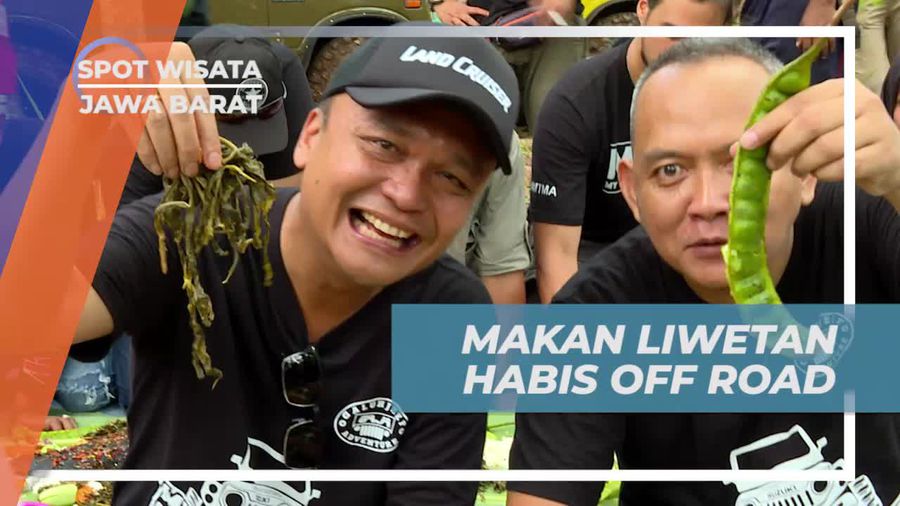 Nikmati Makan Liwetan Setelah Off Road di Hutan Desa Bunter, Ciamis