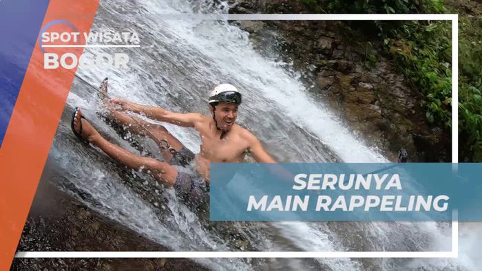Rasakan Sensasi Seru Rappeling di Curug Kembar, Bogor