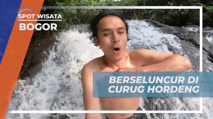Serunya Bermain Seluncuran di Curug Hordeng, Bogor