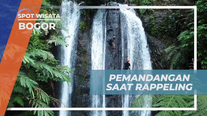 Nikmati Serunya Rappeling di Curug Kembar, Bogor