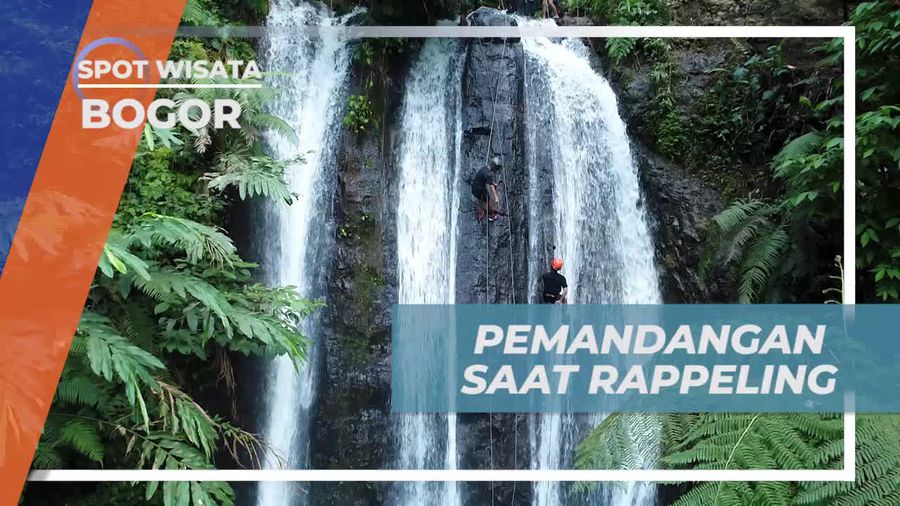 Nikmati Serunya Rappeling di Curug Kembar, Bogor